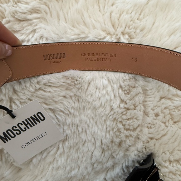 Green Leather Moschino Belt